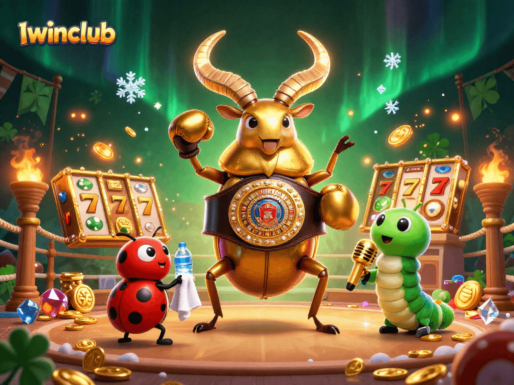 Iwinclub illuminates the gaming universe with dynamic characters in a vibrant casino setting