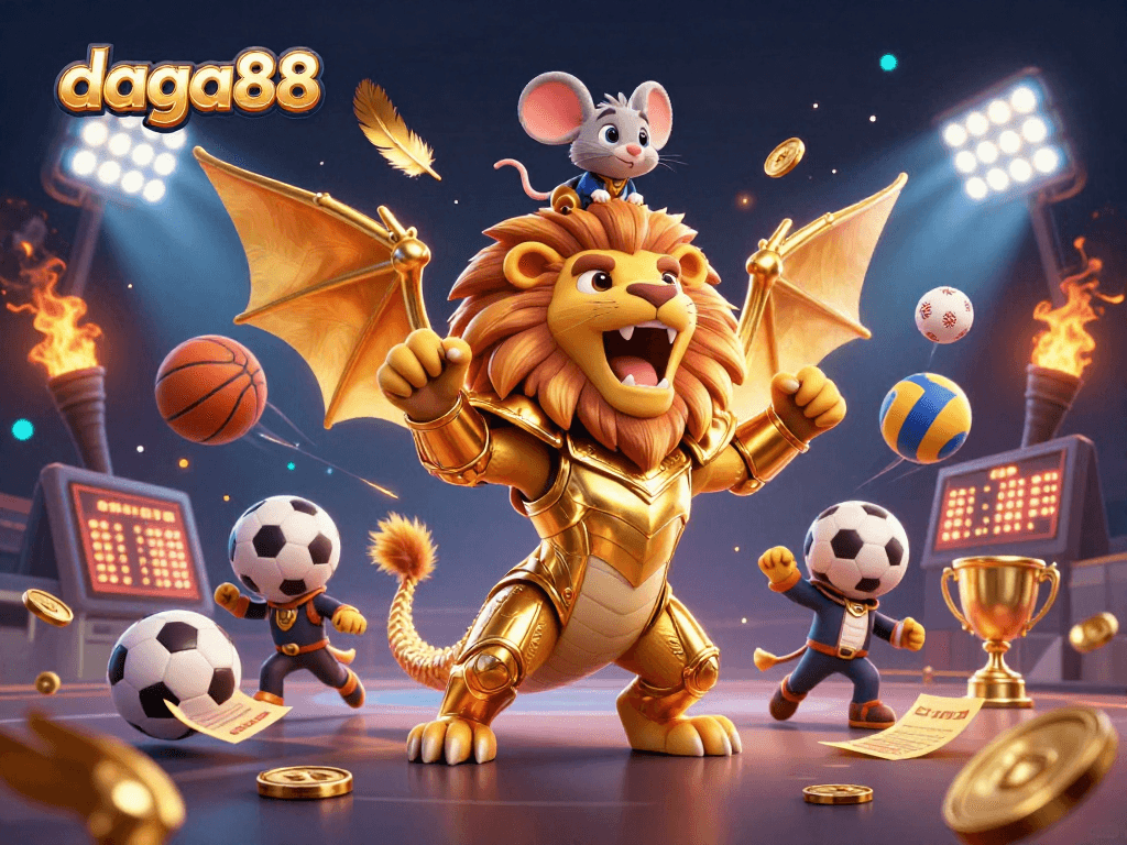 Play at daga88 with thrilling animations of chimera creatures and dynamic sports elements.