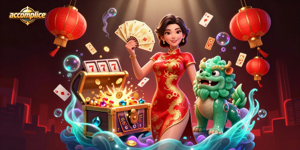 Experience thrilling gaming adventures with Accomplice's vibrant casino illustration.