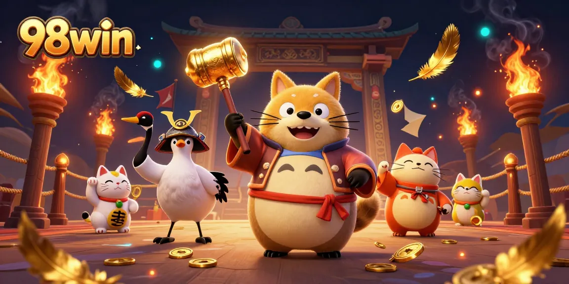 Experience thrilling gameplay at 98win with vibrant characters and immersive casino elements.