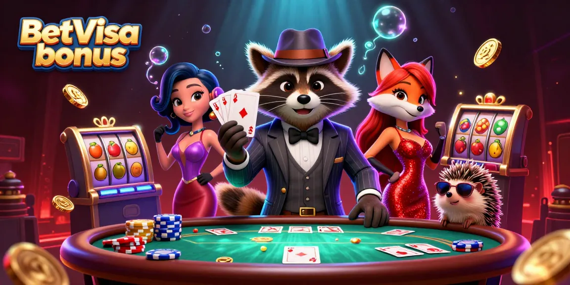 Win big with the BetVisa bonus while gambling with friends at a lively casino table.
