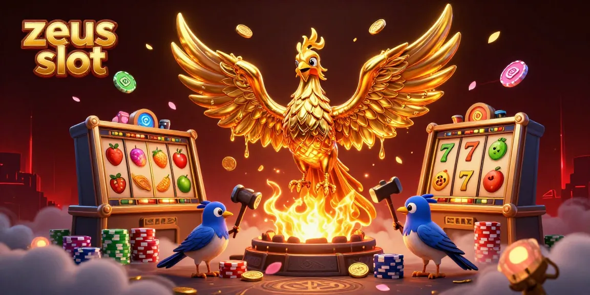 Experience the excitement of zeus slot with golden phoenix and dynamic slot machine symbols.