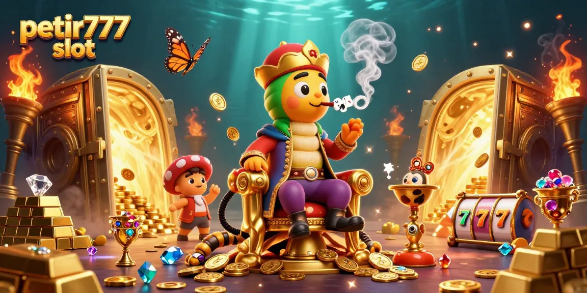 Experience the excitement of petir777 slot with vibrant 3D characters and dynamic casino elements.