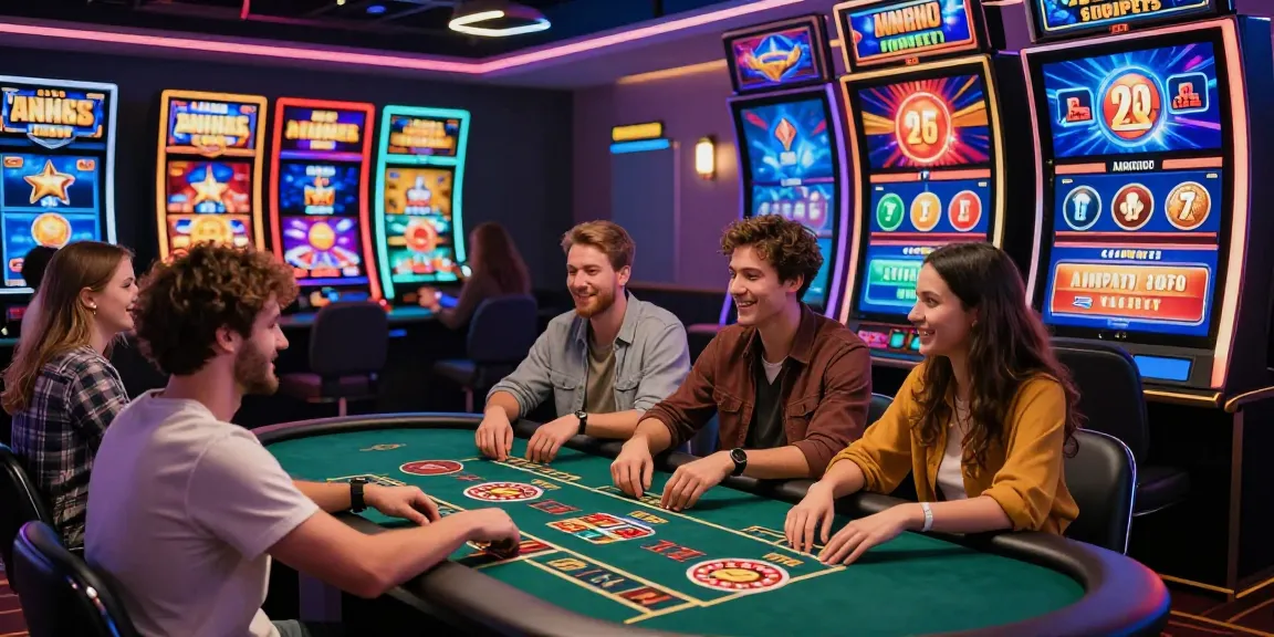 Exciting scene of players engaging with migliori casino non AAMS games, showcasing vibrant digital experiences and bonuses.