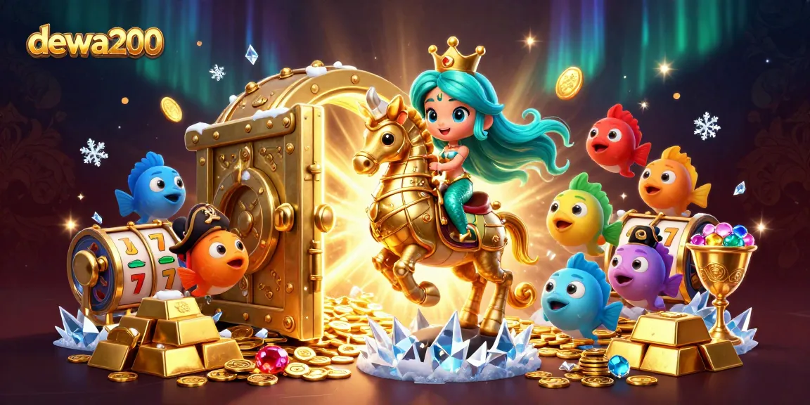 Menangkan slot dengan dewa200 melalui ilustrasi anggun putri duyung dan kuda laut berani.