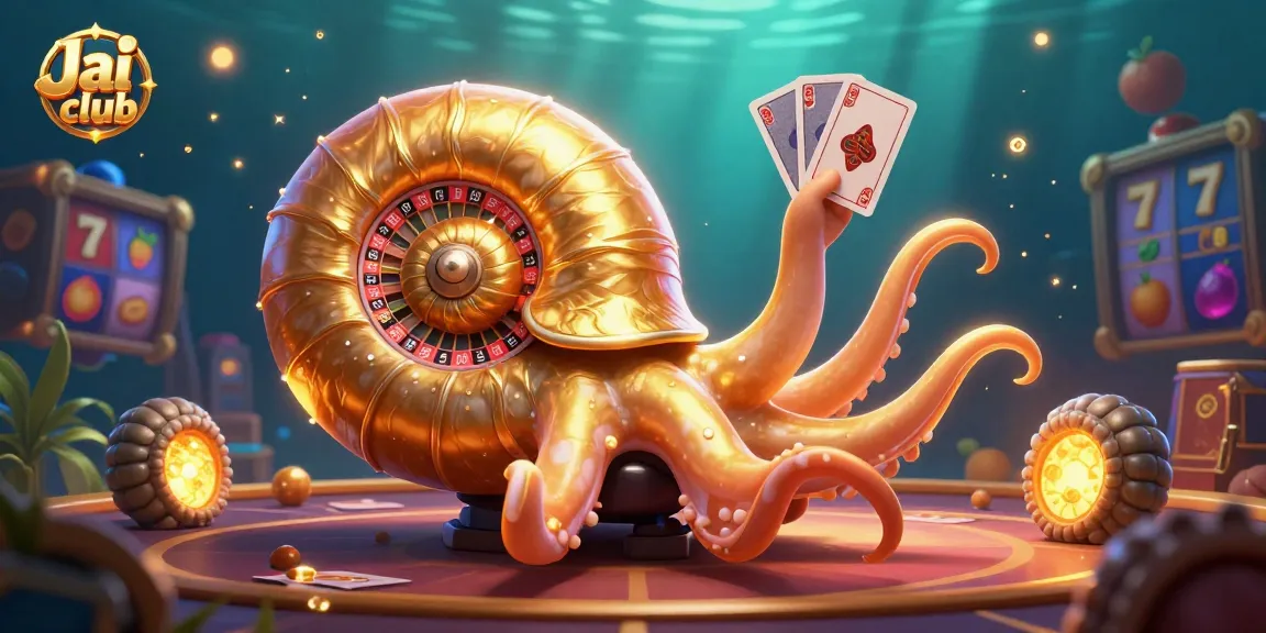 Play exciting games and win at Jai club with vibrant 3D casino elements and glowing characters.