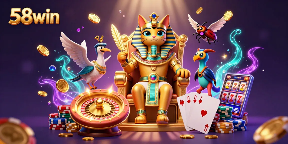 Experience thrilling moments at 58win with our immersive casino scene filled with gems and gold.