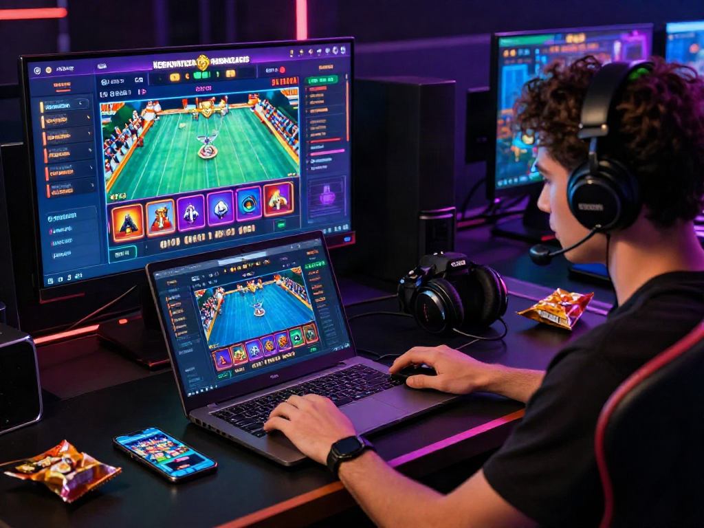 Engaged user placing bets on kebuntoto platform in a vibrant online casino setting.