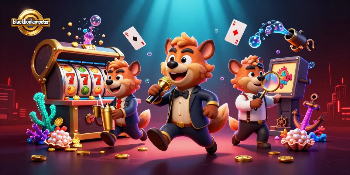 Join the fun at blacklionlampeter with hyenas running a vibrant comedy casino, showcasing slot games and lively interactions.