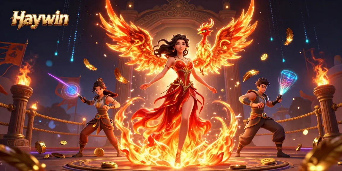 Bet on Haywin's immersive casino experience featuring dynamic 3D characters and vibrant gambling elements.