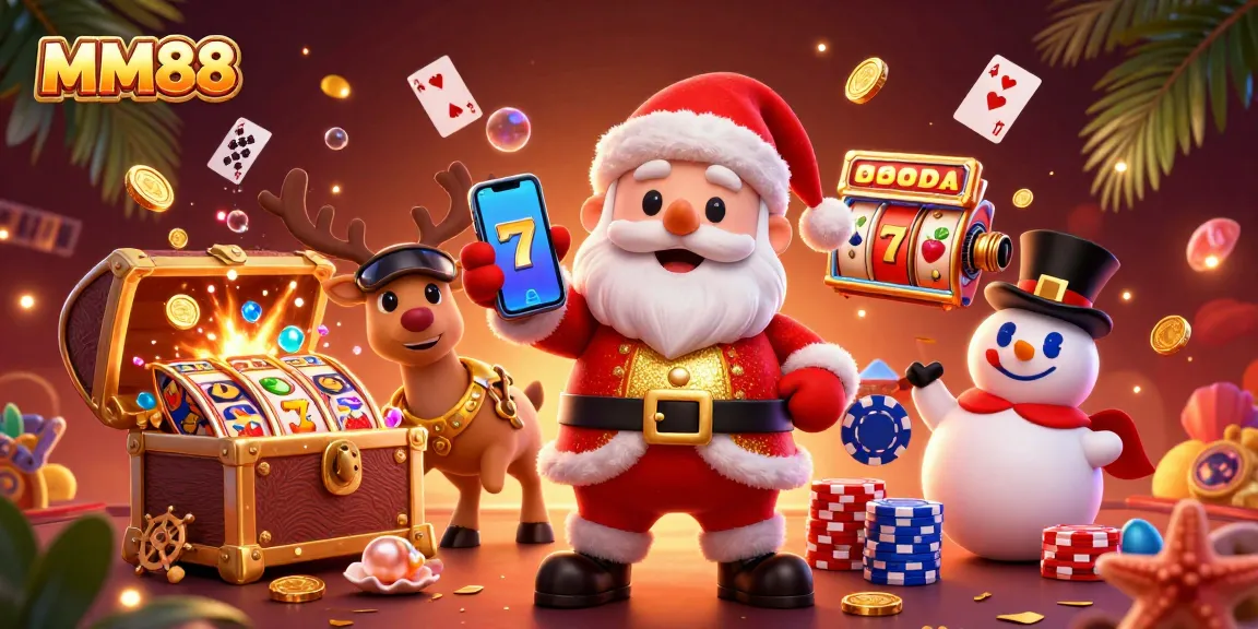 Engage with MM88 jackpot slots as Santa and friends brighten the casino scene.