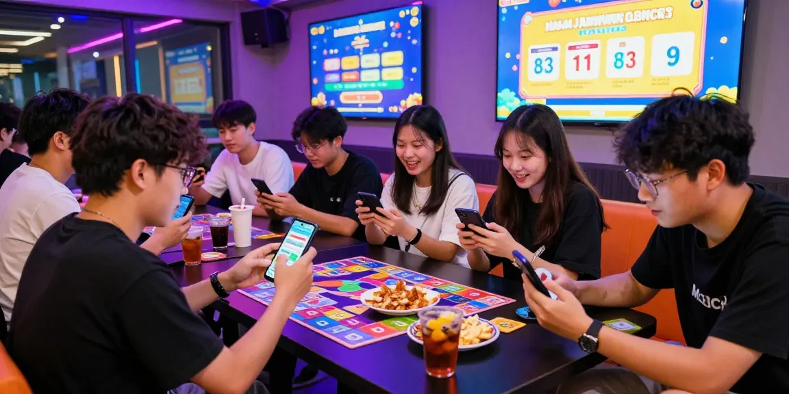 Engaged players enjoying earning games in a vibrant urban gaming lounge.