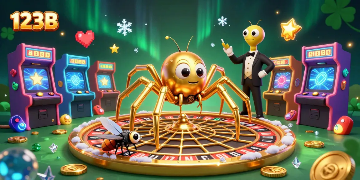 Experience thrilling bets at 123B with vibrant characters in a busy casino scene.