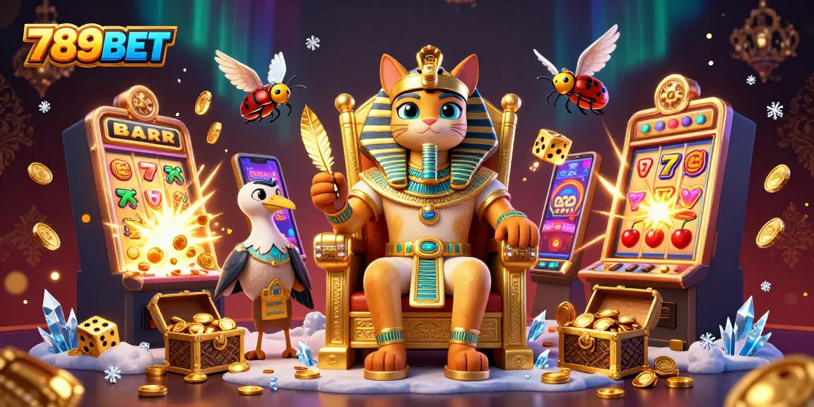 Experience the joyful jackpots at 789BET with a vibrant 3D casino scene.