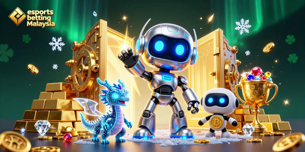 Experience esports betting Malaysia with this vibrant 3D illustration featuring cyberpunk-themed characters.