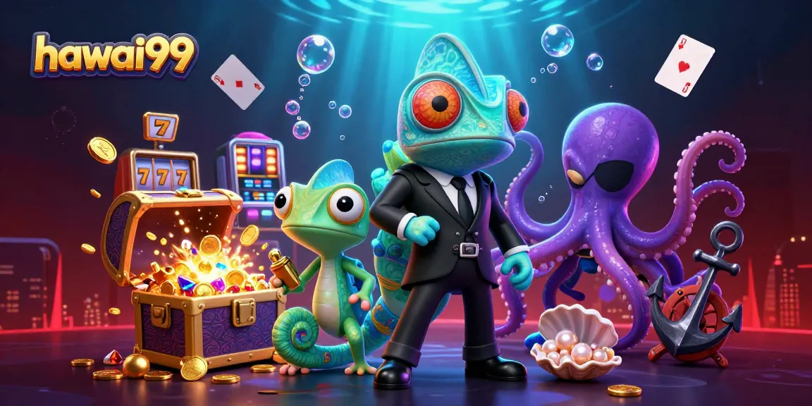 Engage with hawai99's exciting 3D cartoon casino adventure featuring vibrant gameplay elements.