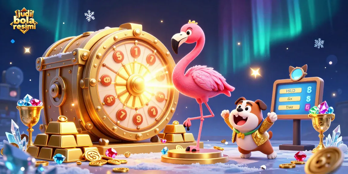 Engage in exhilarating judi bola resmi action with a dynamic scene of vibrant characters and exciting betting elements.