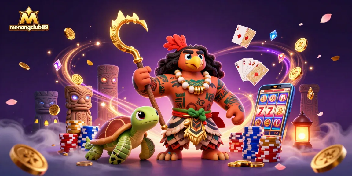 Experience the excitement of menangclub88 with dynamic casino elements and colorful characters.