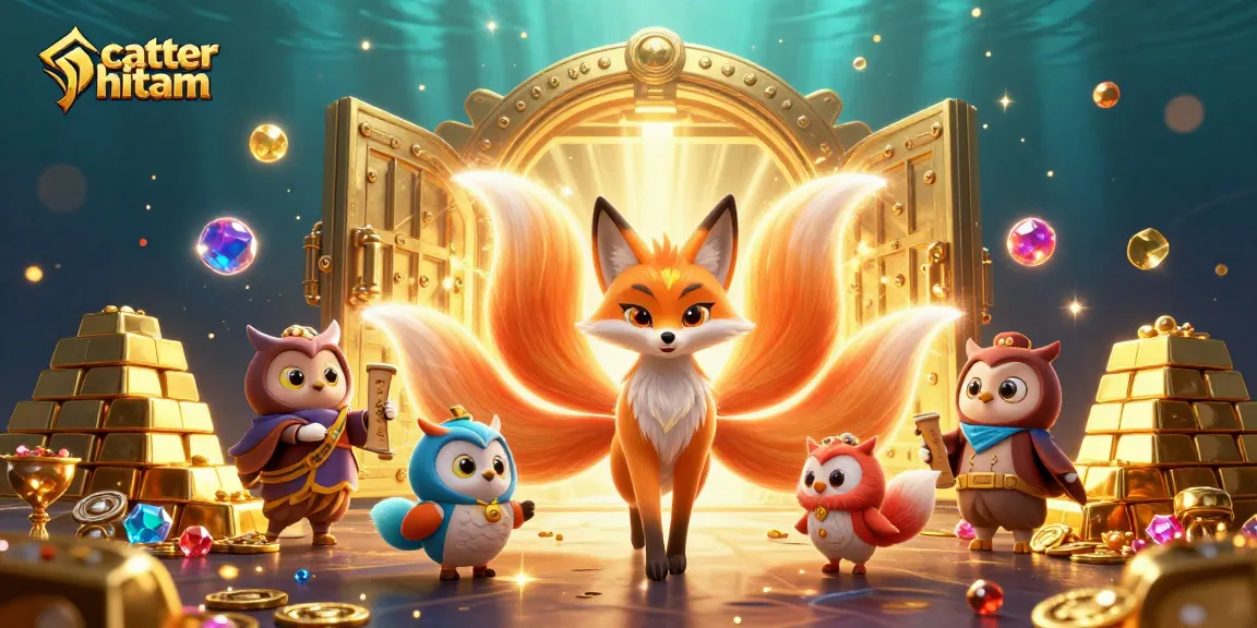 Engage with scatter hitam in a mesmerizing world of fantasy with vibrant characters and treasures.