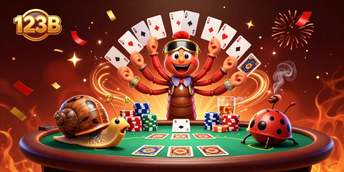 Join the excitement at 123B with a dynamic poker scene featuring a millipede dealer.