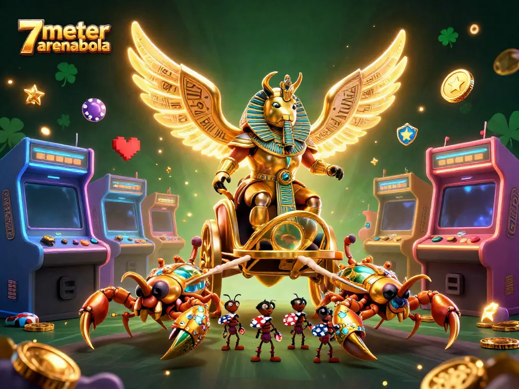 Engage in thrilling betting at 7meter arenabola with vibrant 3D casino elements.