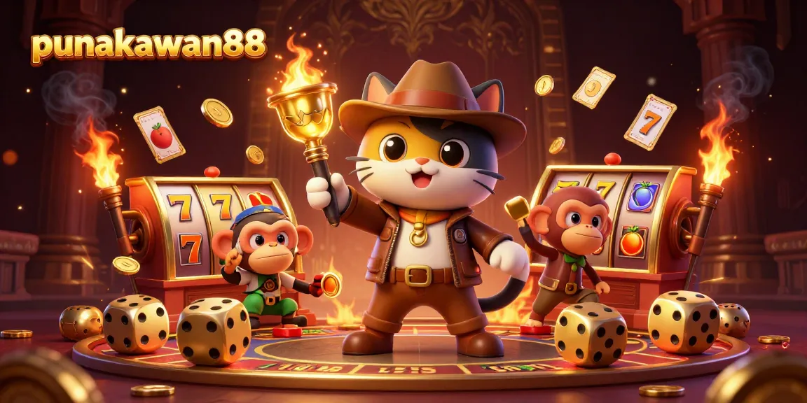 Experience the thrill of winning with punakawan88's vibrant casino adventures featuring exciting slot game elements.