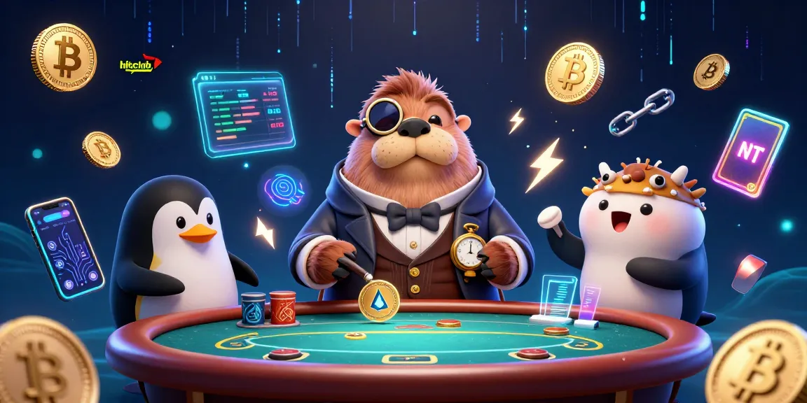 Engage in thrilling poker with hitclub. featuring a jolly walrus and sophisticated dealer in a vibrant underwater casino scene.
