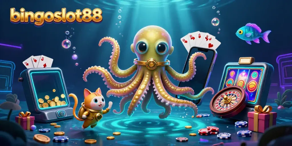 Pengalaman seru bingoslot88 dengan kraken dan karakter unik di lautan harta.
