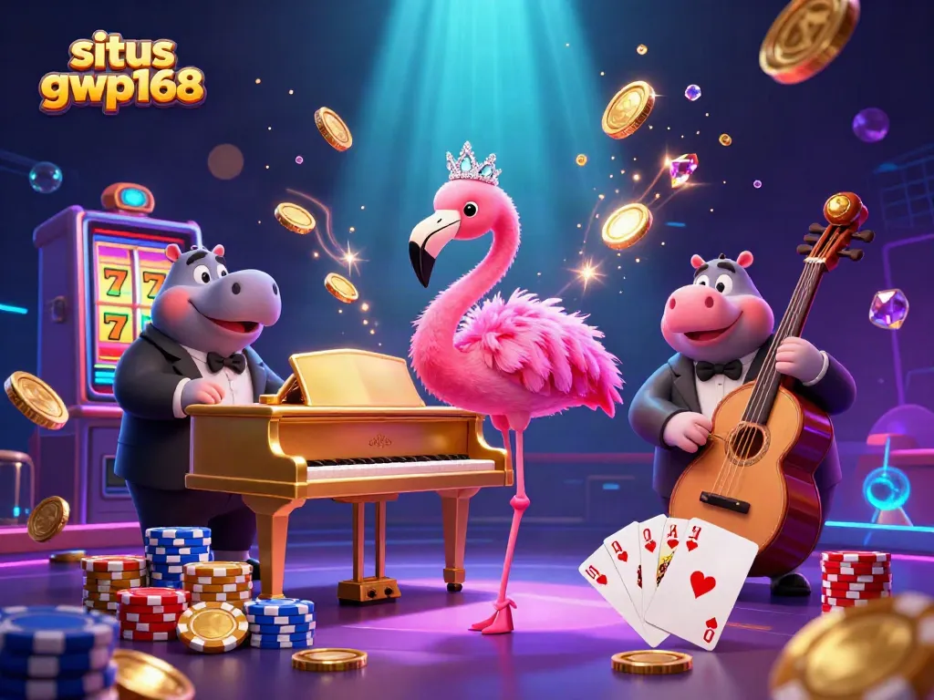 Tangkap momen mengasyikkan di situs gwp168 dengan penyanyi flamingo dan pemain bass hippo di kasino.