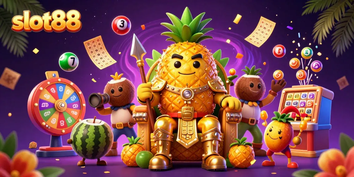 Slot88 menawarkan pengalaman bermain mesin slot dengan keuntungan tinggi di antara karakter kasino yang meriah.
