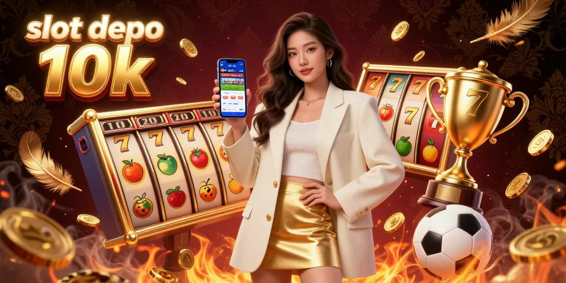 Engage with thrilling games at slot depo 10k, featuring dynamic elements like slot reels and sports betting.
