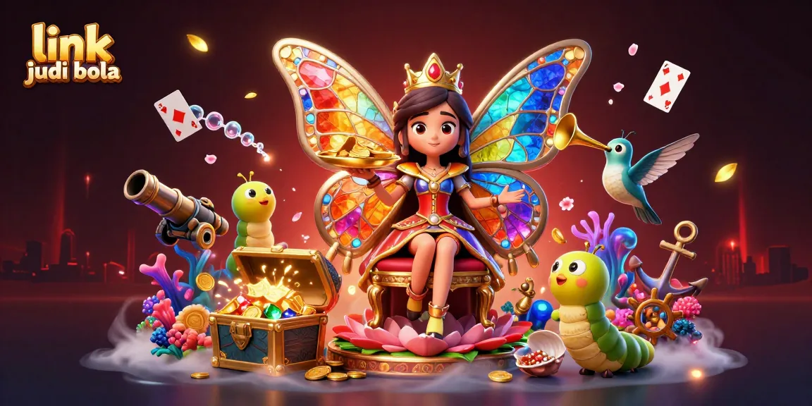 Experience exciting link judi bola action with a vibrant, magical 3D casino scene featuring lucky characters.