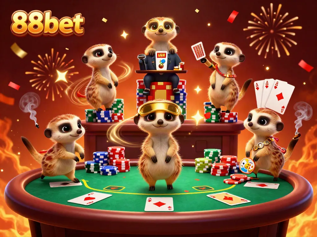 Experience the thrilling atmosphere of 88bet where meerkats run a vibrant casino operation.