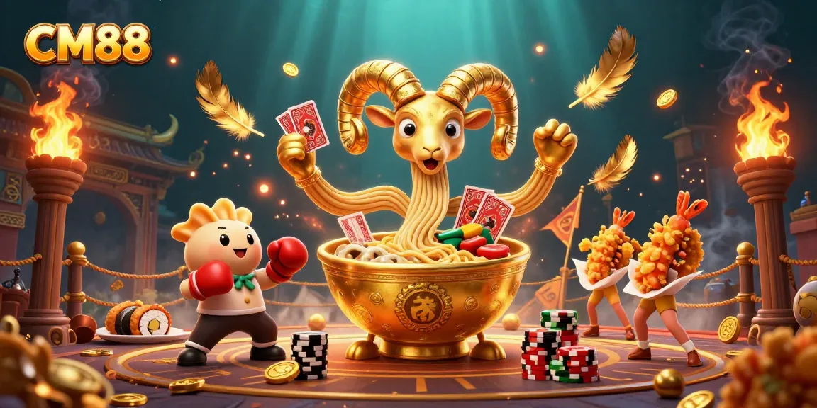 Engage with CM88's exciting casino experience featuring vibrant characters and dynamic gaming elements.