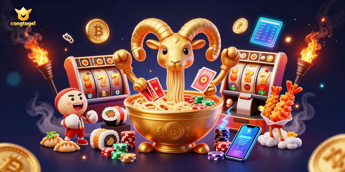 Engage in the excitement of congtogel with a vibrant 3D illustration showcasing a dynamic casino scene.