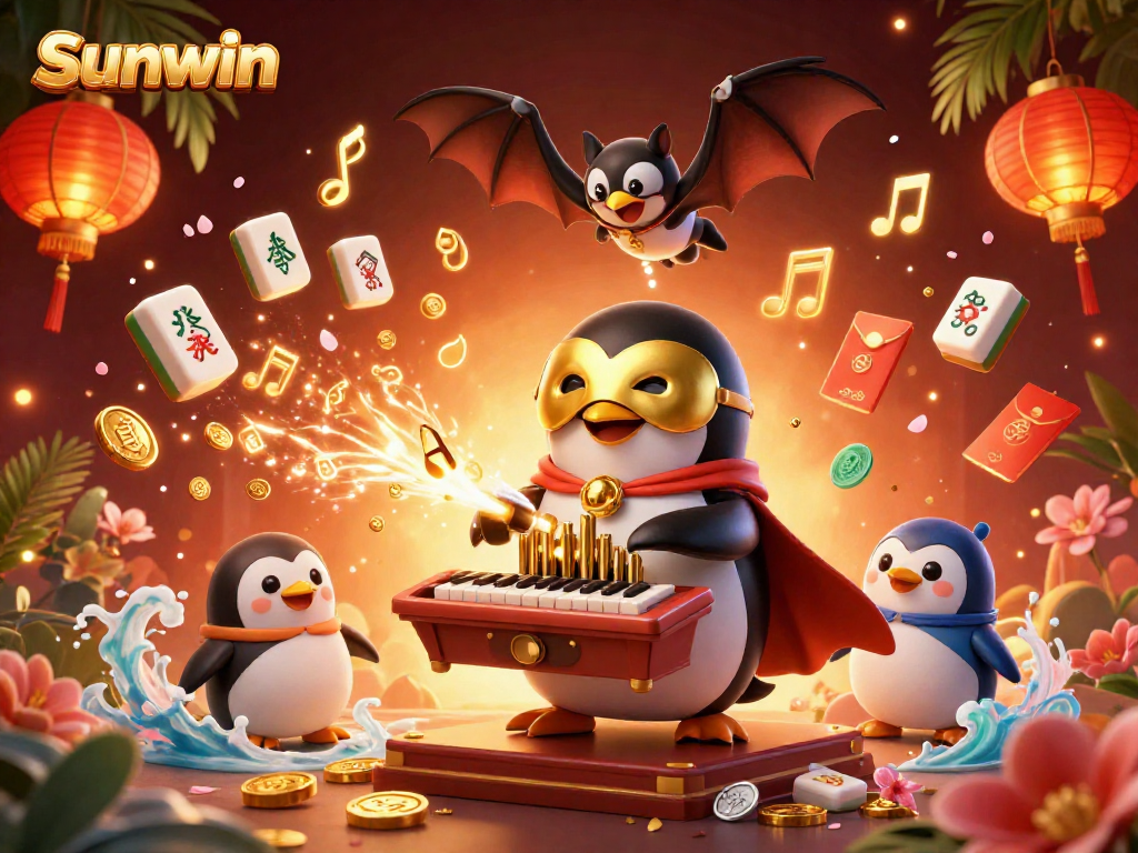 Experience thrilling gameplay at Sunwin with golden coins and festive elements spinning in the air.