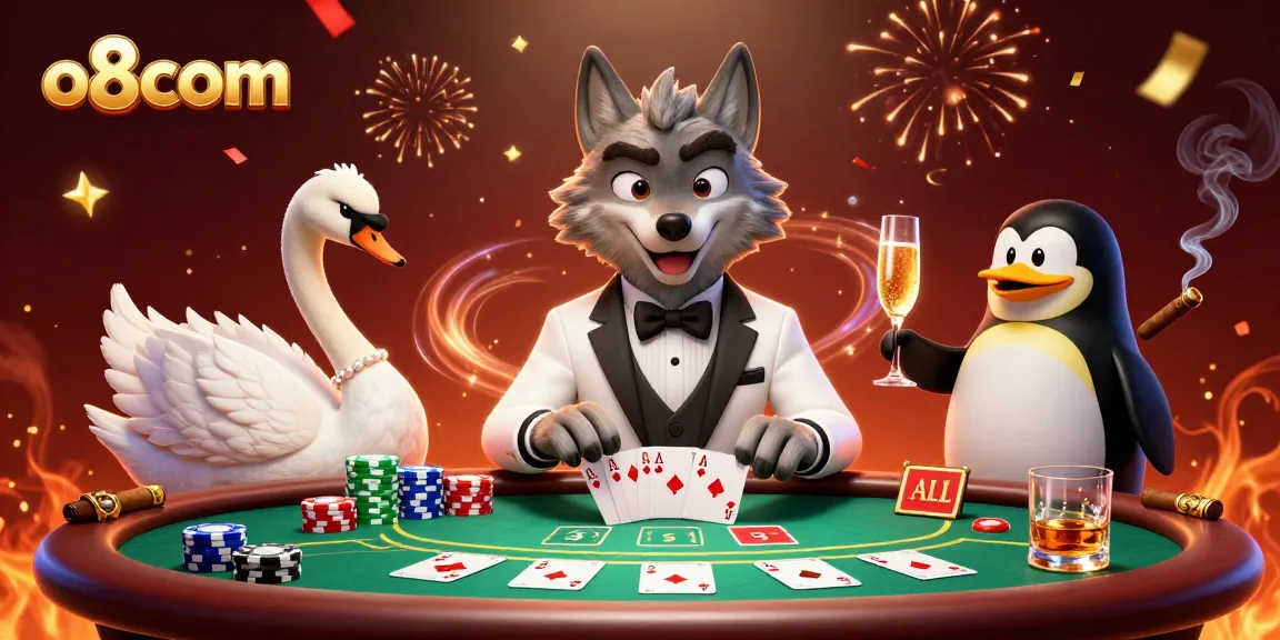 Experience thrilling baccarat gameplay at o8com with elegant characters celebrating wins in a luxurious casino setting.