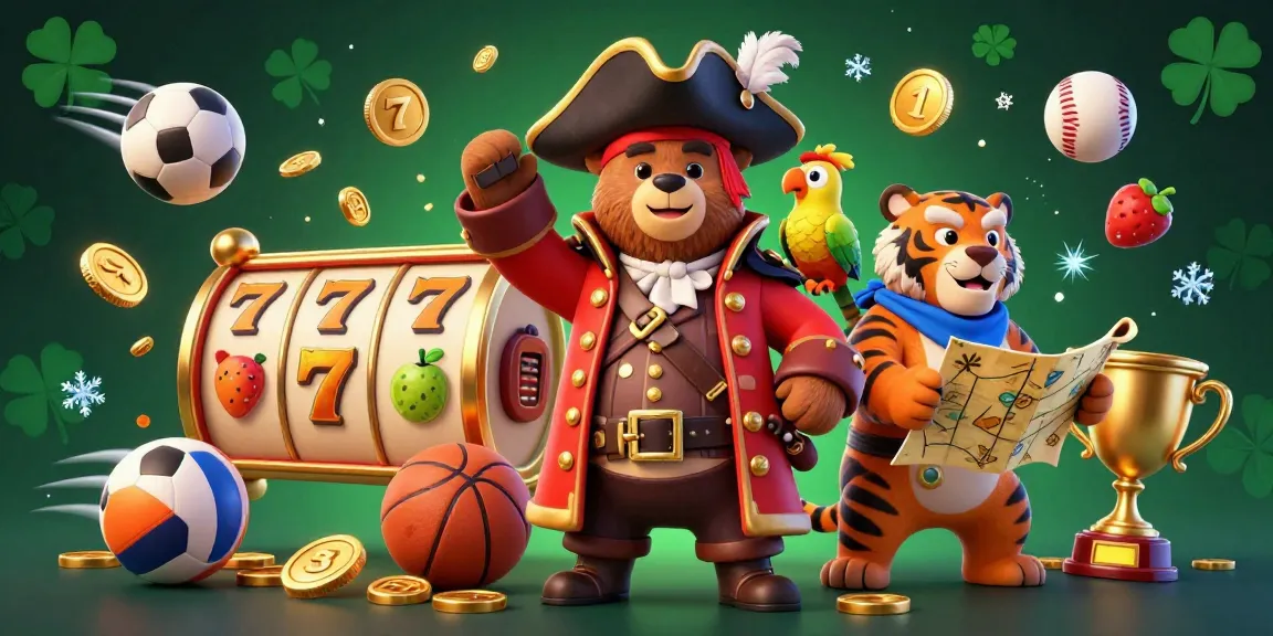 Engage with the thrilling world of toto slot as a pirate bear and fierce tiger explore vibrant gaming elements.