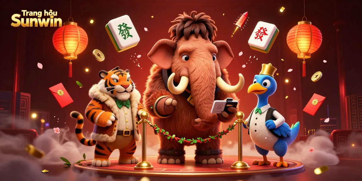 Experience the excitement of Trang chủ Sunwin with dynamic VIP characters welcoming players to an online casino.