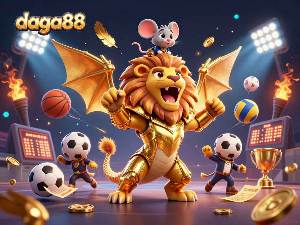 Play at daga88 with thrilling animations of chimera creatures and dynamic sports elements.