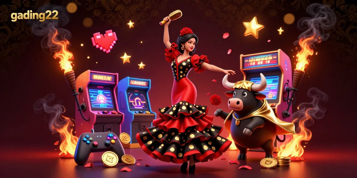 Engage in thrilling gaming action at gading22 with a vibrant 3D illustration of casino elements.