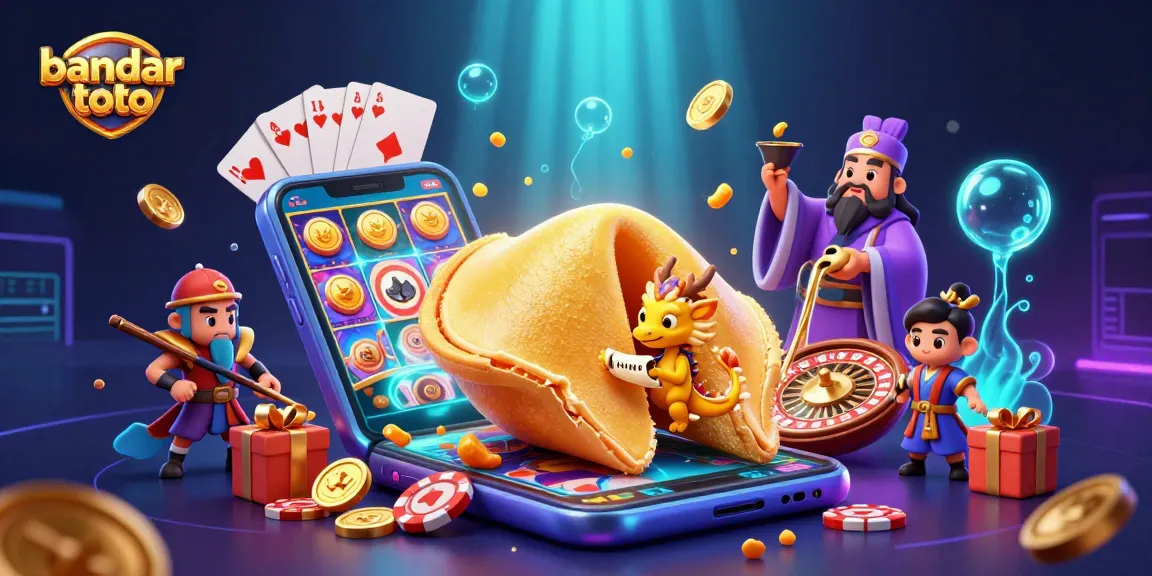 Experience thrilling payouts at bandar toto with a golden fortune cookie scene and jackpot symbols