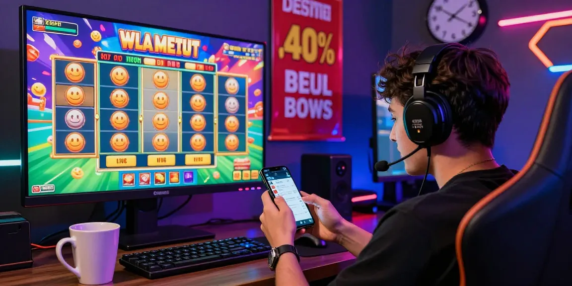 Engaged player on NGAMENJITU platform enjoying thrilling online gaming experience with vibrant graphics and betting options.