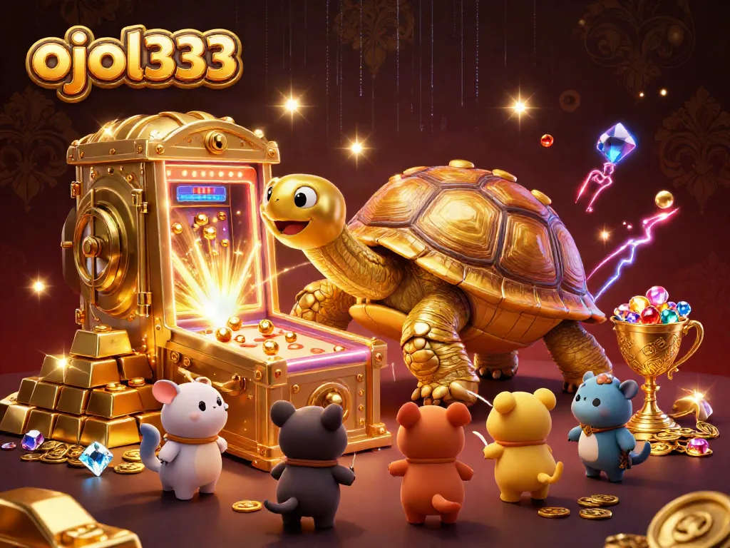 Engage with ojol333's thrilling casino experience featuring animated characters and treasures.