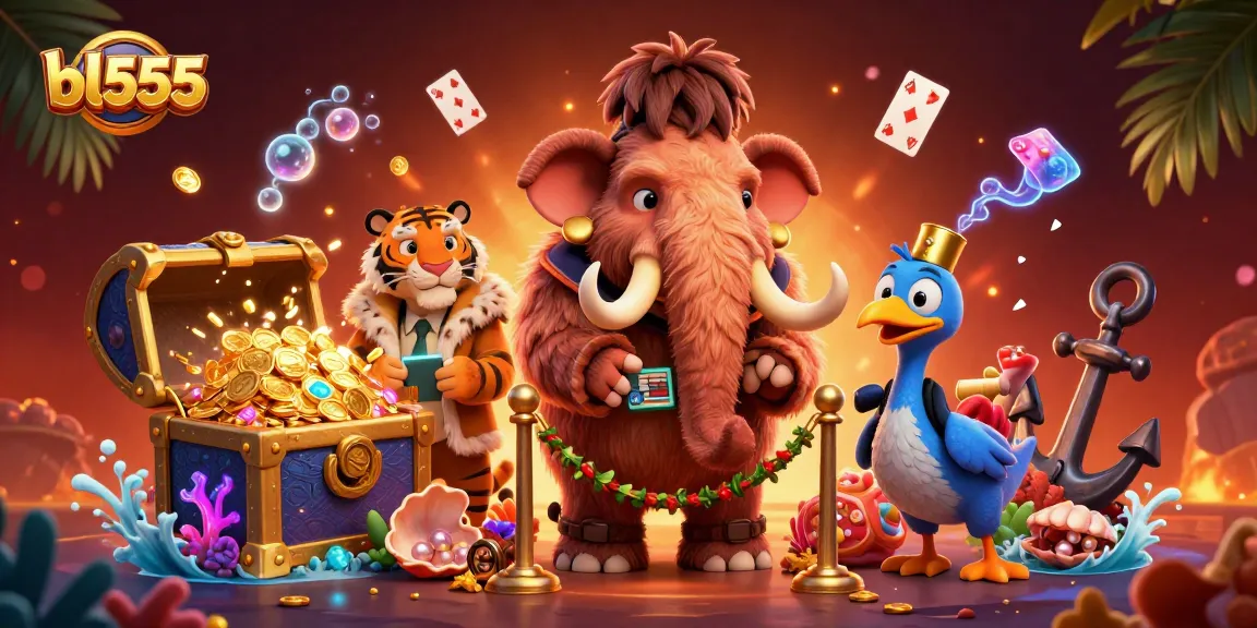 Experience excitement at bl555, where a woolly mammoth bouncer checks IDs at an underwater casino.