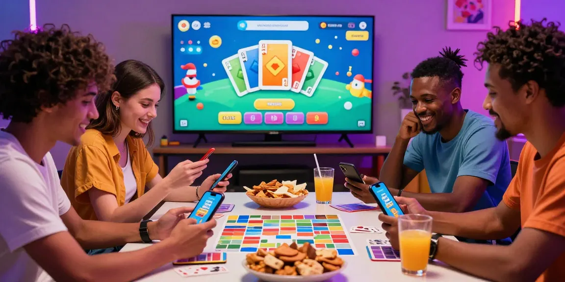 Friends enjoying Card Rummy game on smartphones, highlighting the excitement to download file for real money play.