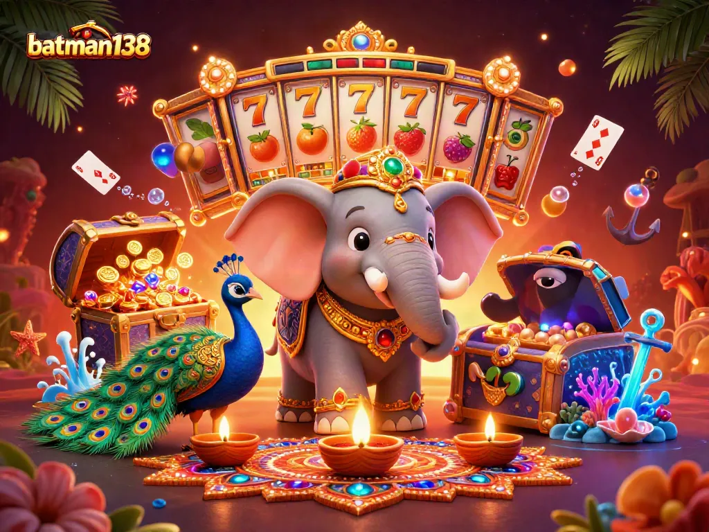 Memenangkan permainan slot dengan batman138, gajah hiasan emas dan kartu terbang