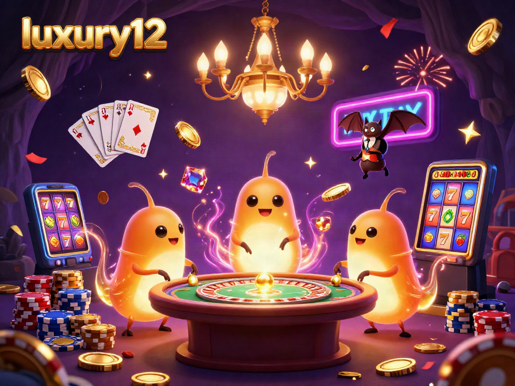 Menangkan permainan dengan luxury12 sambil bermain slot dengan elemen gemerlap dan hiasan kasino.