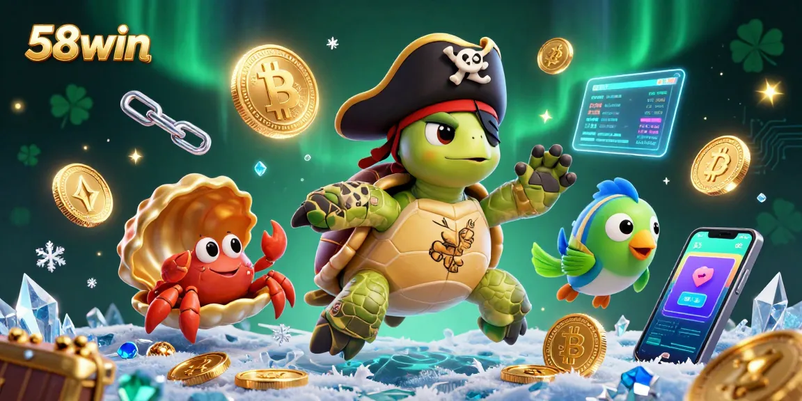Play exciting games at 58win featuring thrilling casino characters and cryptocurrency elements.