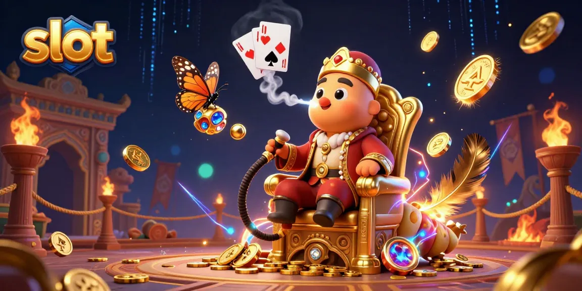 Explore vibrant slot symbols with our Turkish sultan caterpillar in this dynamic casino scene.